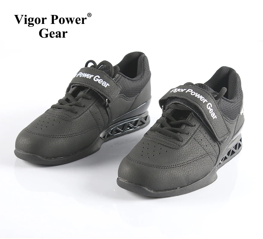 

Vigor Powe Gear Men's Weightlifting Shoes Power Lifting Exercise Training Shoes Leather Non Slip Wrestling Shoes
