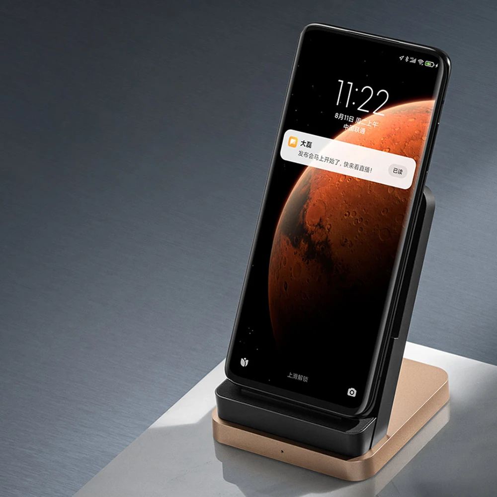 Оригинальное вертикальное Беспроводное зарядное устройство Xiaomi с воздушным