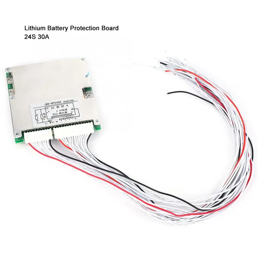 Защитная плата литий ионной батареи 24S 3 2 в 30 А один порт BMS с балансветильник