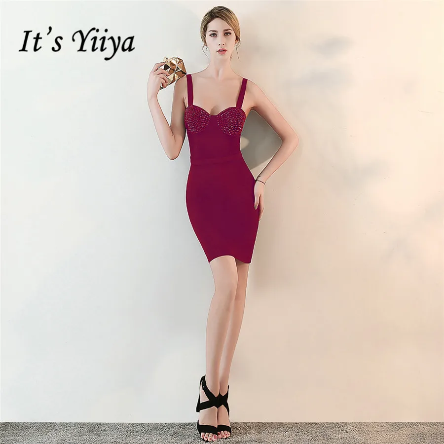 Женское платье без рукавов It's Yiiya белое мини на бретельках с открытой спиной и