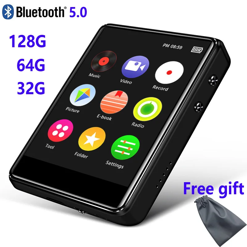 Hi-Fi плеер с Bluetooth 5 0 MP3-плеер со встроенной колонкой и радио экран 2 4 дюйма запись