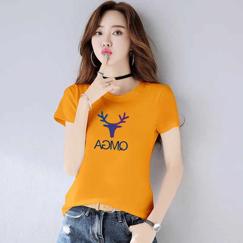 

T Shirt Women Clothes 2020 Fashion gold Tee Top Fashion Cotton Ladies Tee Shirt
