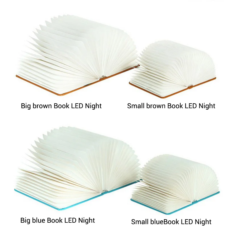

Creative Discoloration LED Book Funny Light USB Flip Book Light USB Charging Night Light Decoration Folding Table Strange Lamp