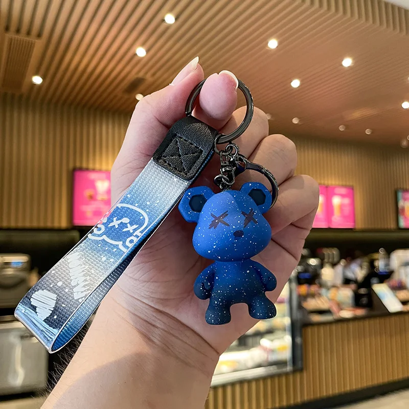 Little Bear Doll Keychain Cartoon Car Pendant Cute Couple kawaii Backpack Ornaments Girl Decoration Small Gifts keychains girls