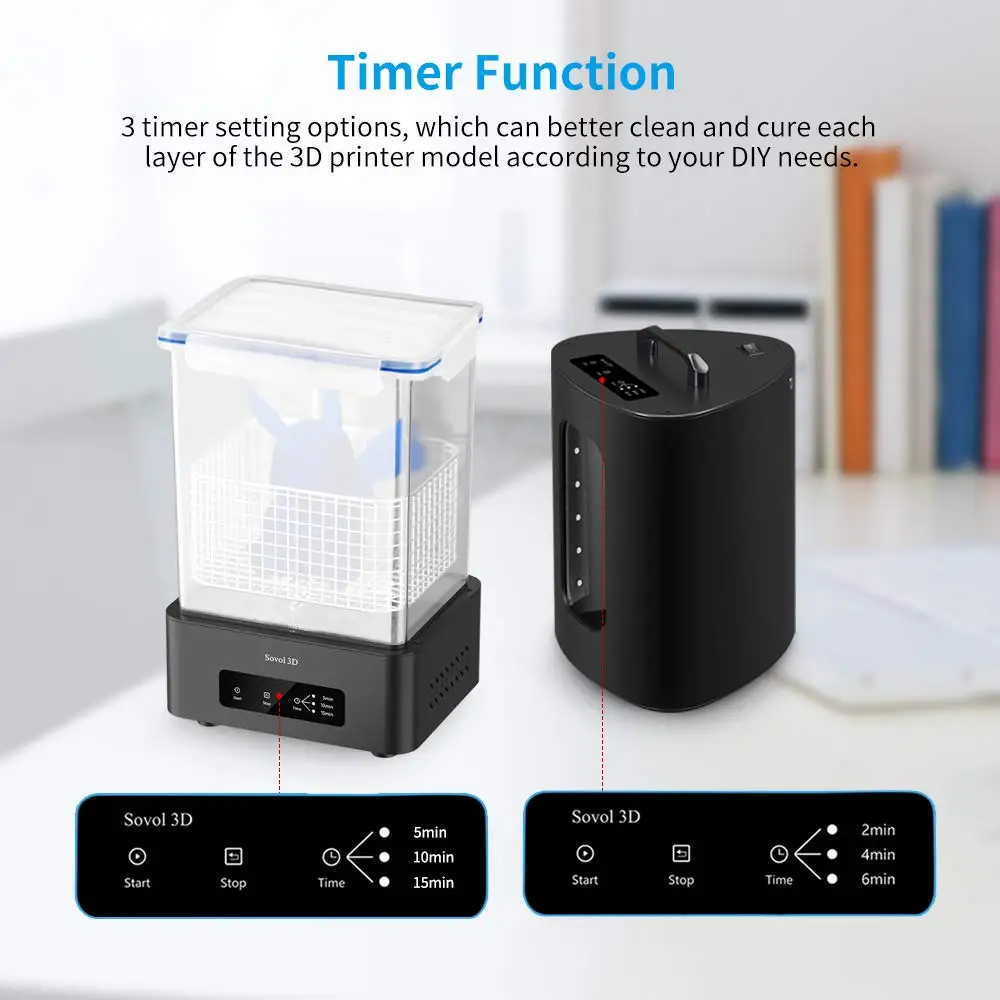 Аппарат для отверждения Sovol SL1 и станция стирки в стиральной машине SL2 моделей 3D