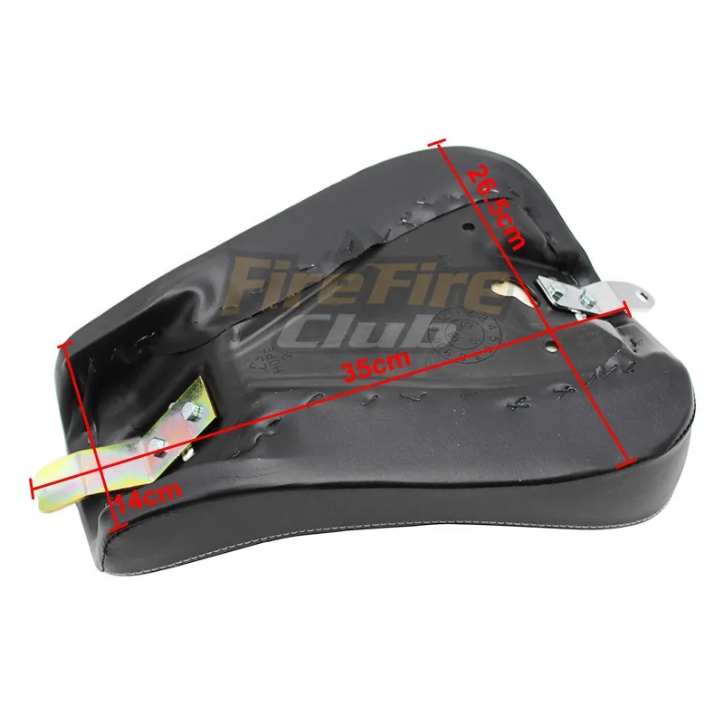 

New Black Motorcycle Pillow Solo Seat Cushion Front Driver PU Leather Seat For Harley Sportster Forty Eight XL 883 1200 72 48