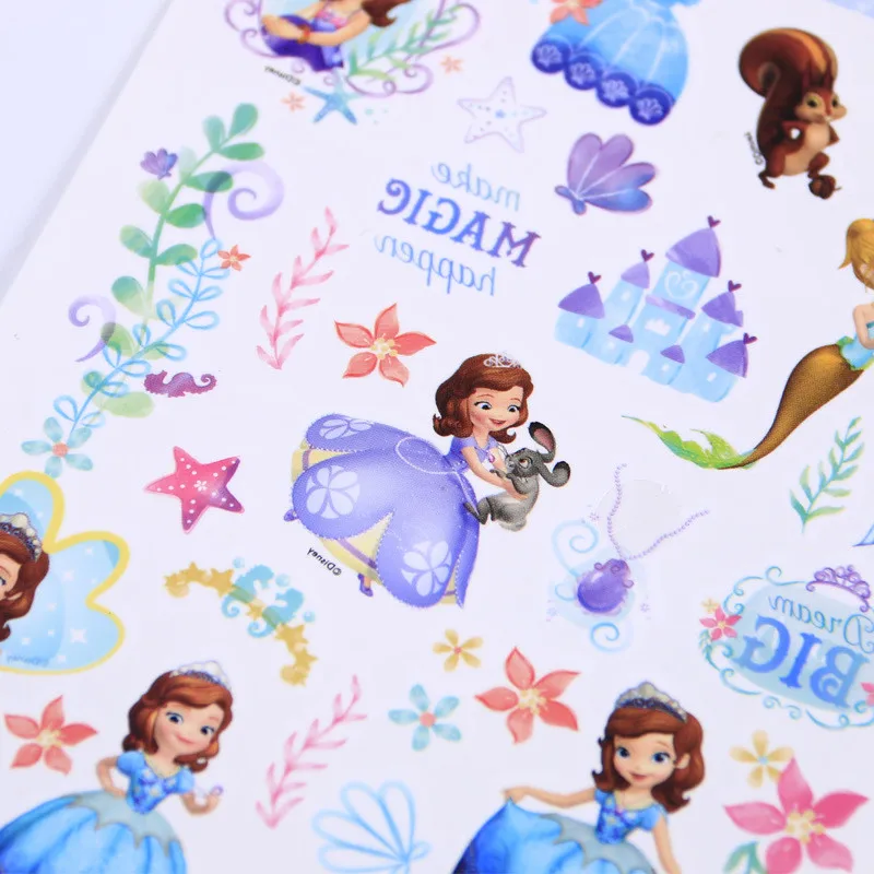 Оригинальные стикеры Disney игрушка Холодное сердце София Диснеевские принцессы
