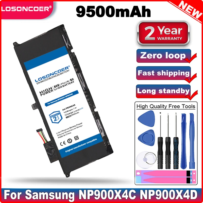 9500 мА/ч AA-PBXN8AR батарея для Samsung NP900X4C NP900X4D NP900X4B NP900X4 NP900X46 NP900X4C-A01 A02 NP900X4B-A01FR 15 дюймов |