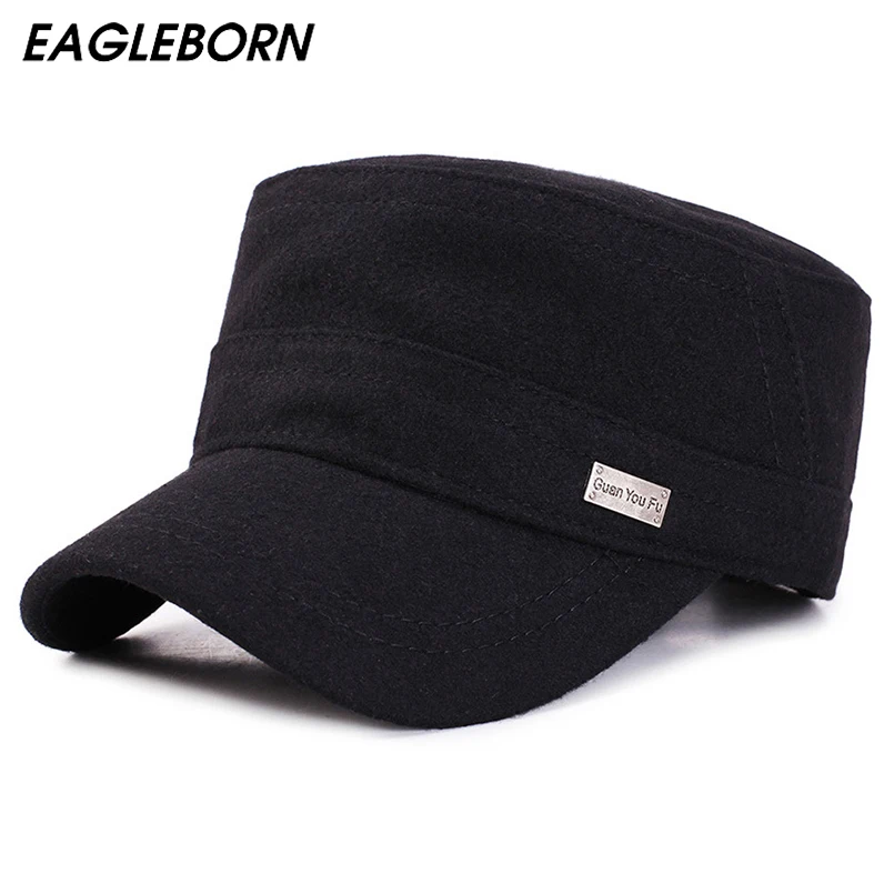 

Новинка 2022, военная шапка для мужчин и женщин, Зимняя шерстяная шапка в стиле милитари, шапка для папы, модные шапки, Классическая Минималист...