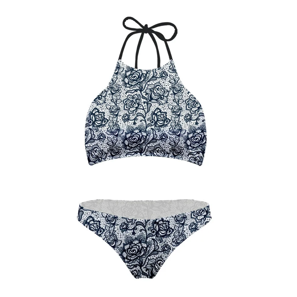 

Новинка 2021, бикини с 3D принтом на заказ, топ-труба, пикантный пляжный купальник на шнуровке Без стальных колец, женское бикини, Европа и Амери...