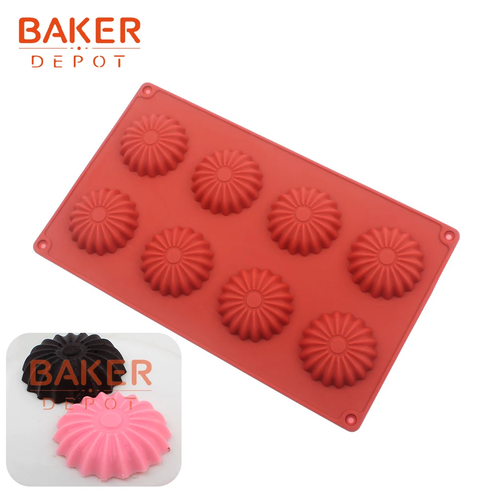 CDY-352 BAKER DEPOT Мини силиконовая формочка для пончиков для печенья пончики торты оборудование для выпечки овальные конфеты шоколадные формы украшения торта ледяной лоток - Цвет: CDY-352