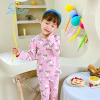susuray wholesale 4t girls sleepwear baby cotton sets children cartoon pajamas toddler pyjamas kids clothes spring autumn pjs