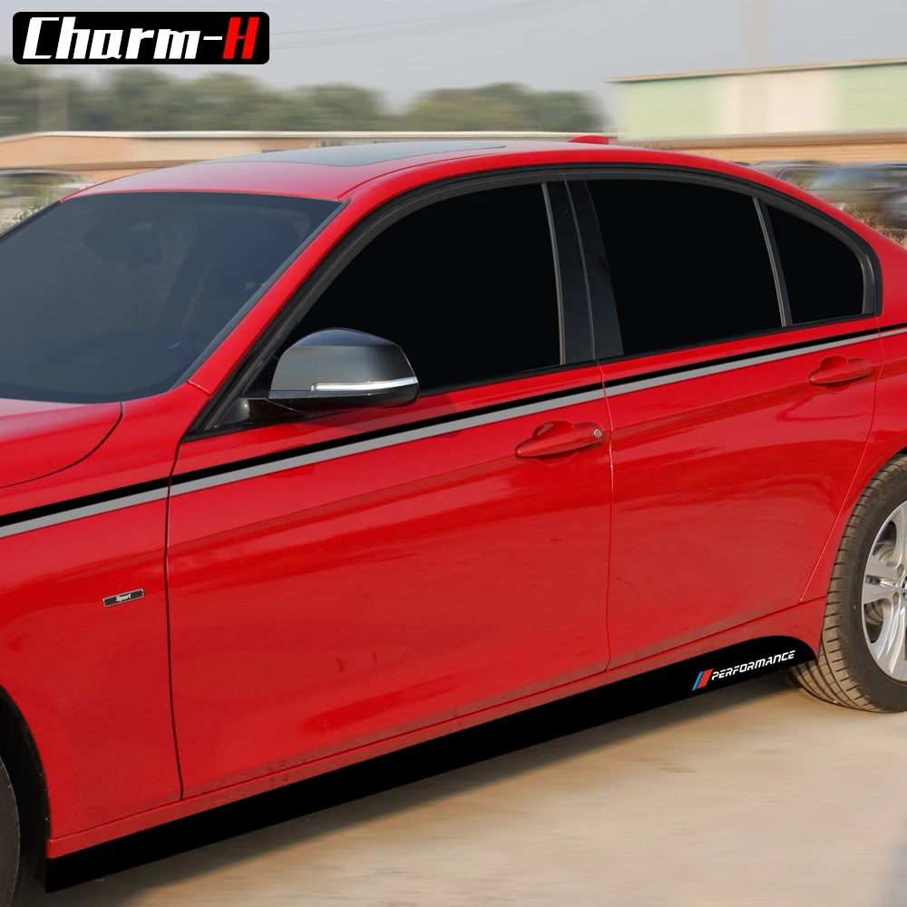 Виниловые наклейки на боковые юбки для BMW F30 F31 3 серии|Наклейки автомобиль| |