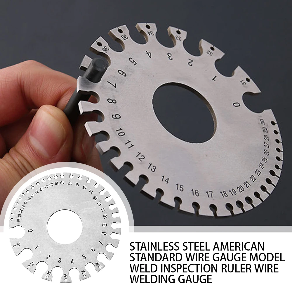 

Stainless Steel American Standard Wire Gauge Model Weld Inspection Ruler Wire Welding Gauge