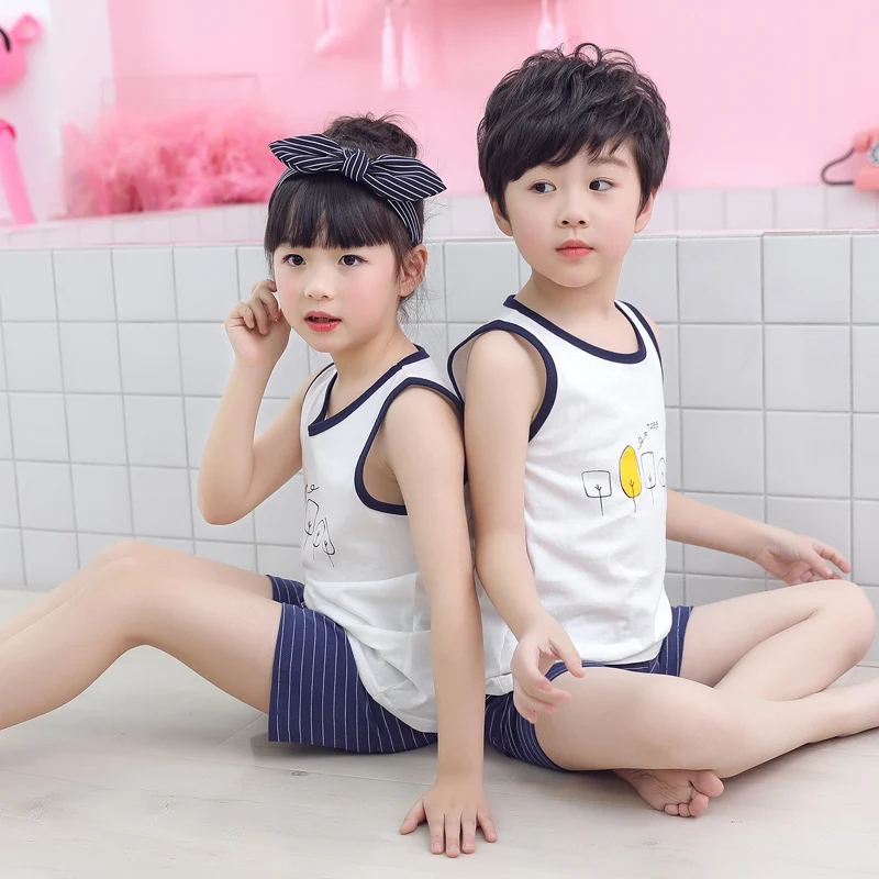 Детские пижамы летние для мальчиков детские с мультяшным динозавром Детская