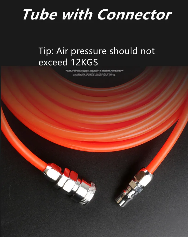 Пневматический шланг высокого давления гибкая полиуретановая труба с разъемом