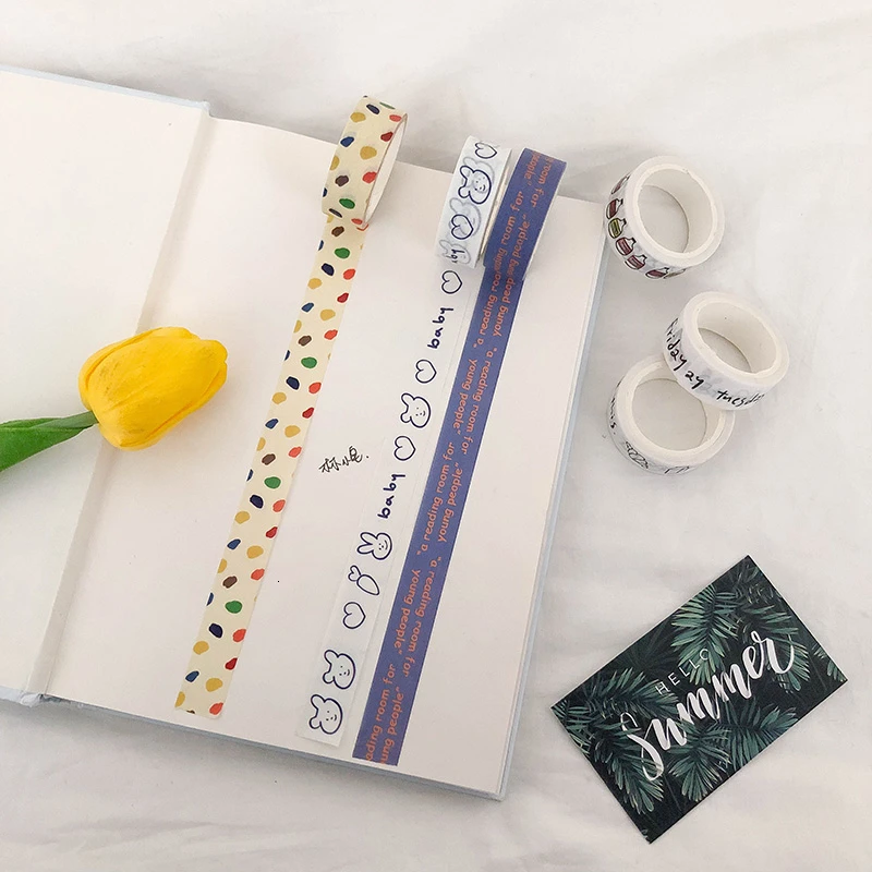 SIXONE Ins простая мультяшная Васи лента английская буква ручная учётная запись