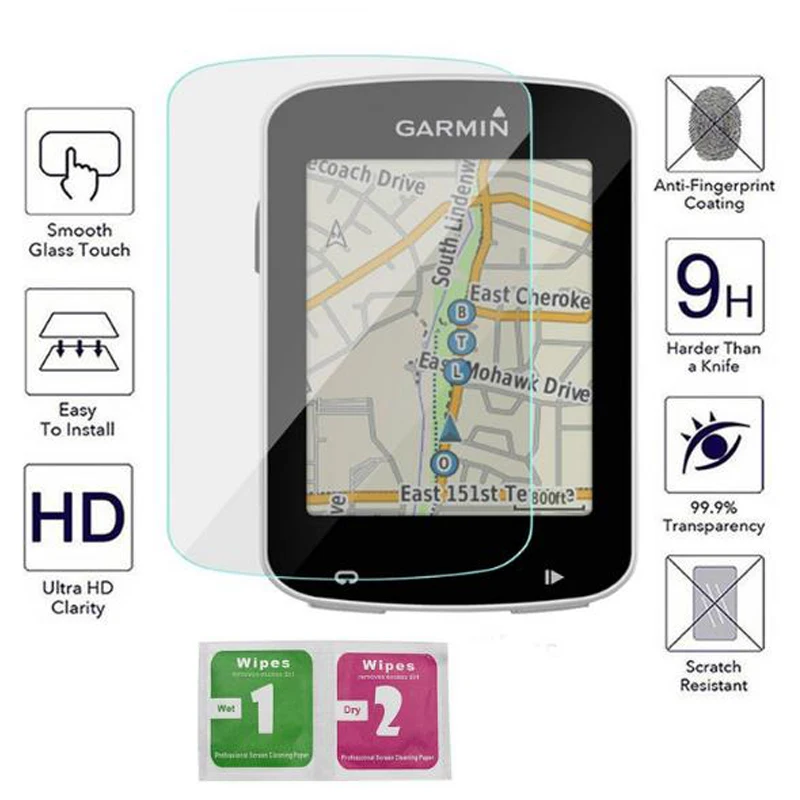 2pcs tempered glass for garmin edge 130 520 520plus 530 820 830 screen protector protector glass for 1000 1030 protective film free global shipping