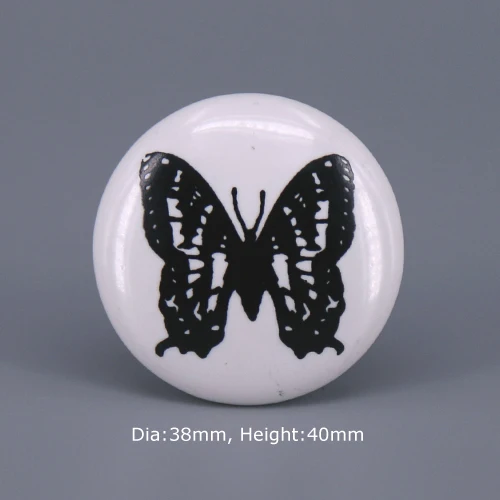 Темно-orange 1x Классический белый фарфор/керамический выдвижной ящик ручка двери, шкафа, буфета ручка - Цвет: Темно-orange