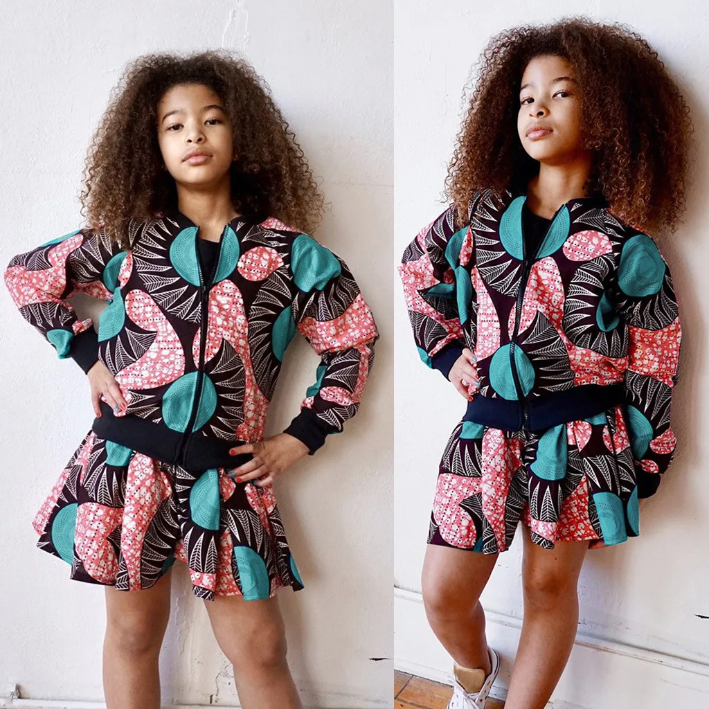 Коллекция 2019 года комплект детской одежды для девочек осенняя африканская