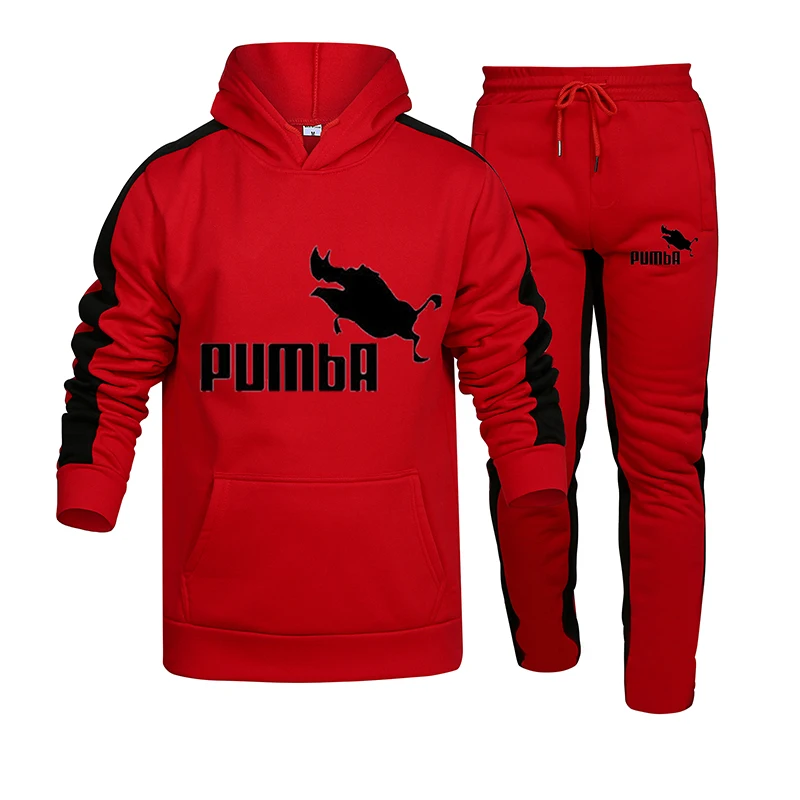Men's Autumn Winter Running Sets Hoodie+Pants 2 Pieces Casual Tracksuit Male Sportswear Gym Brand Clothing Jogging Sweat Suit