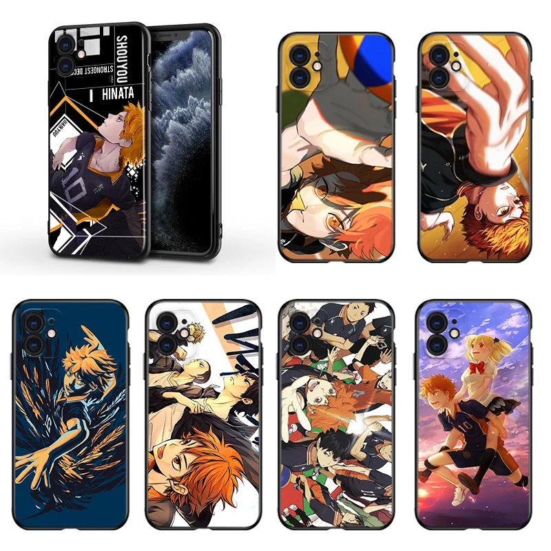 

Hot Haikyuu Hinata Anime Volleyball For Apple iPhone 13 12 11 Mini XS XR X Pro MAX SE 2020 8 7 6 5 5S Plus Black Soft Phone Case