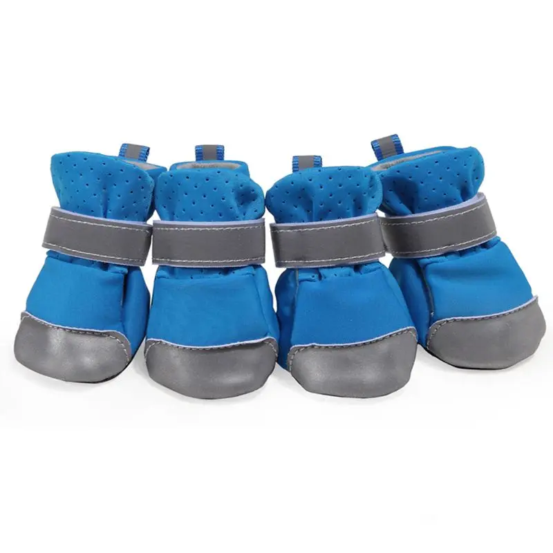 Новинка обувь для собак сандалии маленьких мягкая прогулок голубые товары