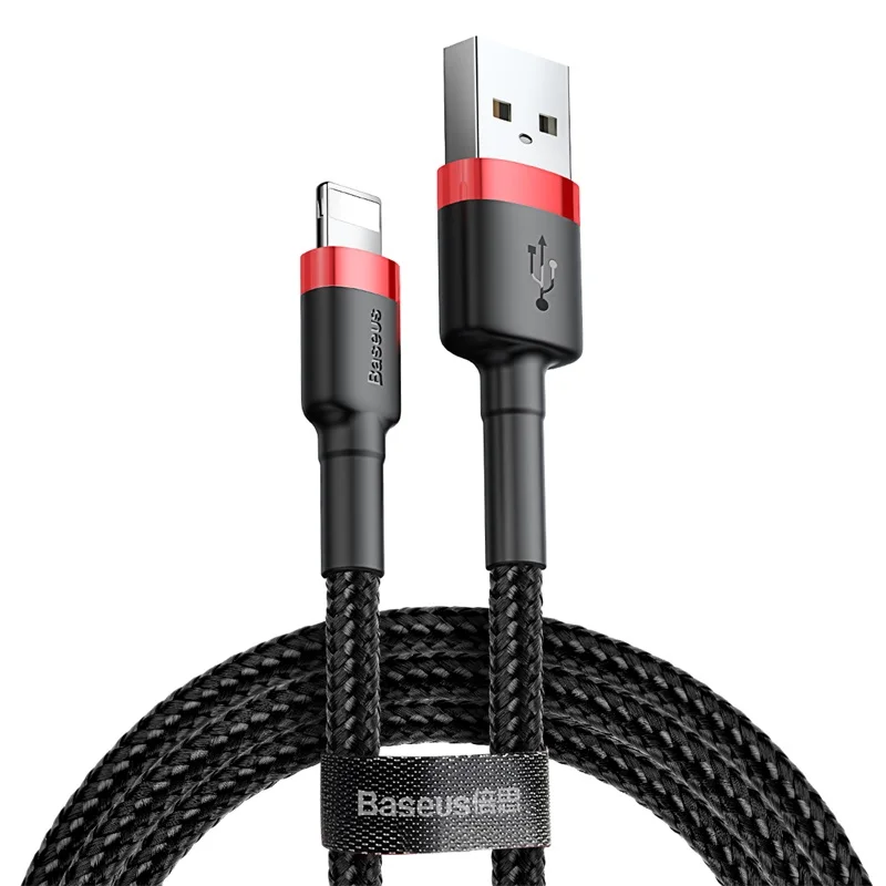 Baseus Освещение USB кабель для iPhone Xs Max Xr X S 2.4A кабель передачи данных для быстрой зарядки для iPhone 8 7 6 iPad мобильный телефон зарядное устройство Шнур