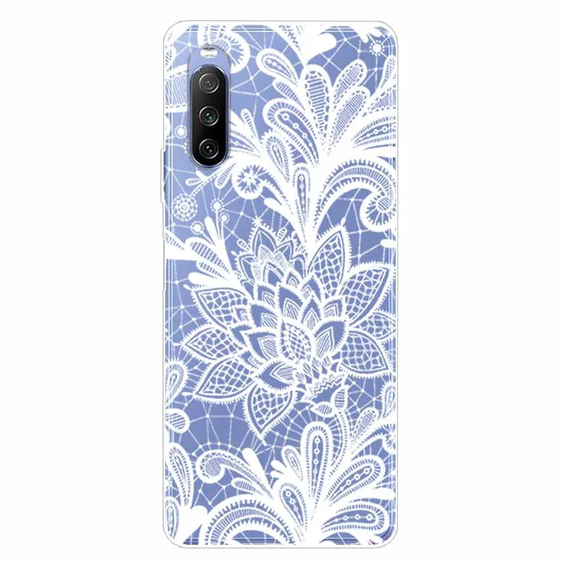 Чехол для Sony Xperia 10 III ТПУ силиконовый мягкий мультяшный Прозрачный чехол 1 5 Ace II