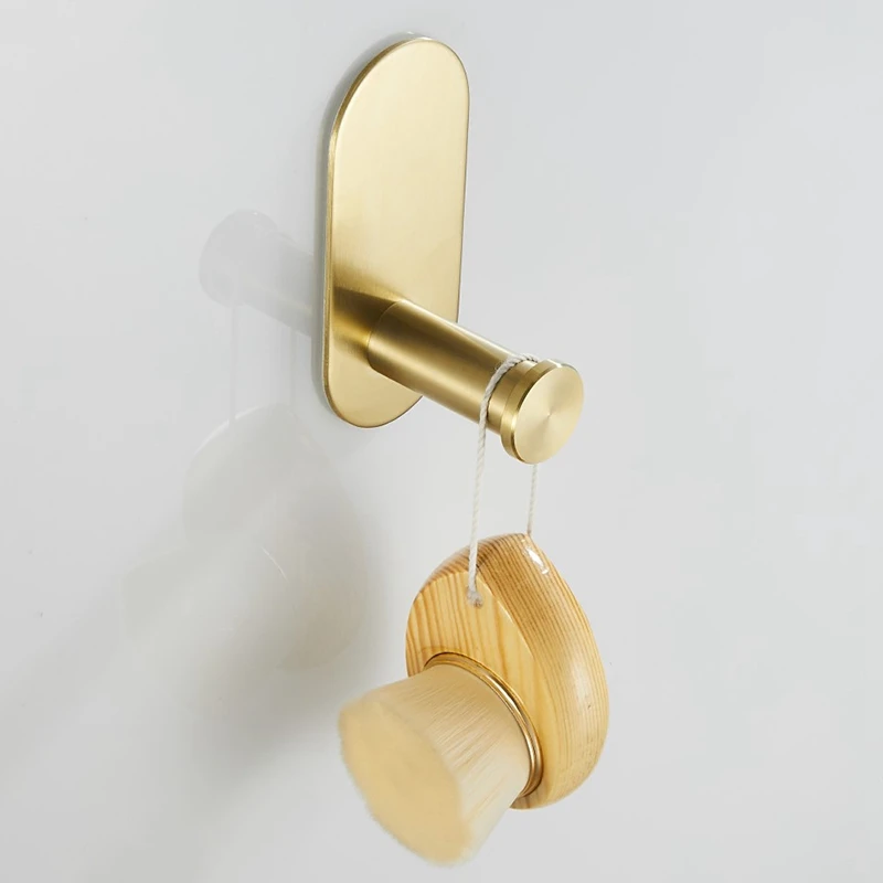 

4Pcs Bathroom Punch-Free Hardware Bath Accessory Set Included Towel Bar, Robe Hook, Toilet Paper Holder and Towel Ring