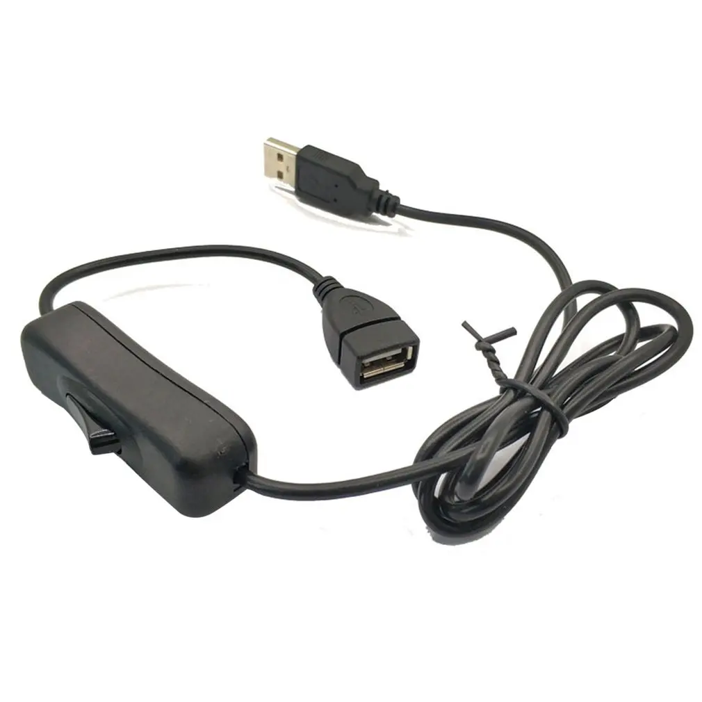 Удлинительный кабель USB Male Female с переключателем 1 м 4 ядерный питания 28AWG провод из