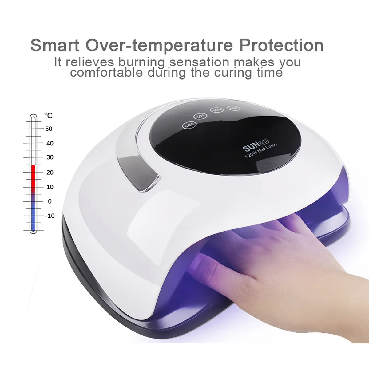 120W High Power Nail Dryer Fast Speed Gel Light Nail Lamp LED UV Lamps For All Kinds of Gel With Timer And Smart Sensor 36LEDs