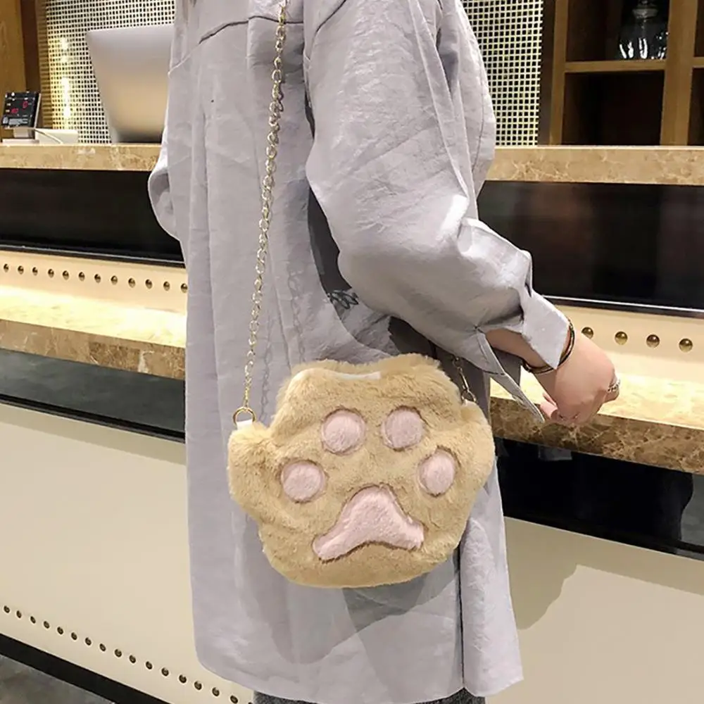 MOLAVE женская сумка через плечо с мультяшным плюшем Милая кошачья лапа сумка через плечо Студенческая сумка для телефона S93