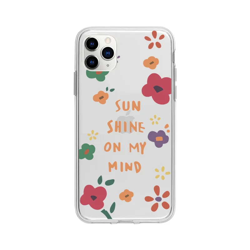 

2021 Romantic Summer Flower Soft Case Cover For iPhone 12 12min 12Pro 12ProMax 11 11Pro 11ProMax SE2020 7 8 8Plus X XS XR XSMAX