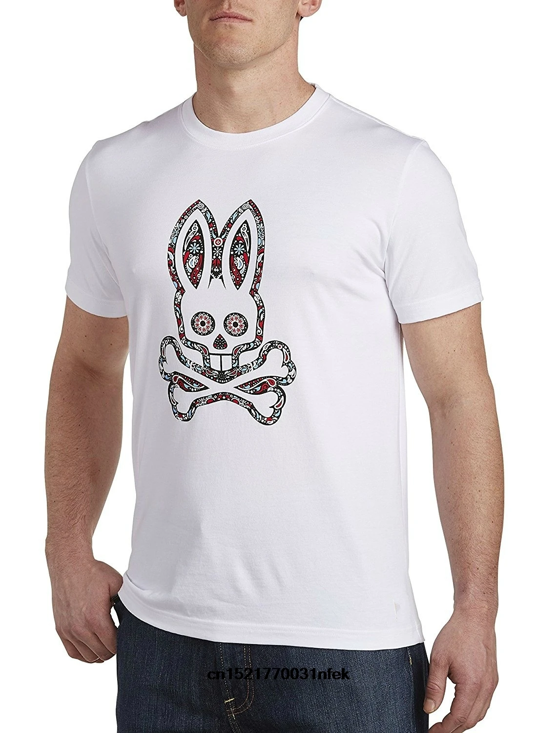 Мужская футболка Psycho Bunny Mardi Gras графическая одежда новинка для мужчин|Мужские