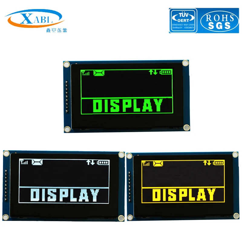 

XABL 2.7 Inch OLED Module Resolution 128*64P OLED Display Module SSD1325 9Pin SPI PM material SPI Factory Outlet Custom Size