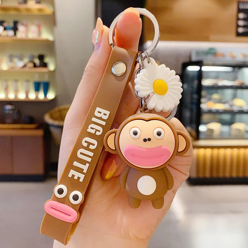 Мультяшные аниме животные 3D кукла брелок милая желтая утка Пингвин обезьяна ежик