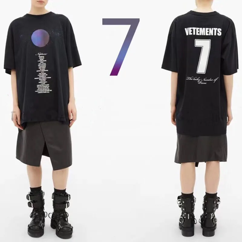 20ss последняя в стиле хип хоп Vetements 3D печать солнечная система галерея Венера Mars