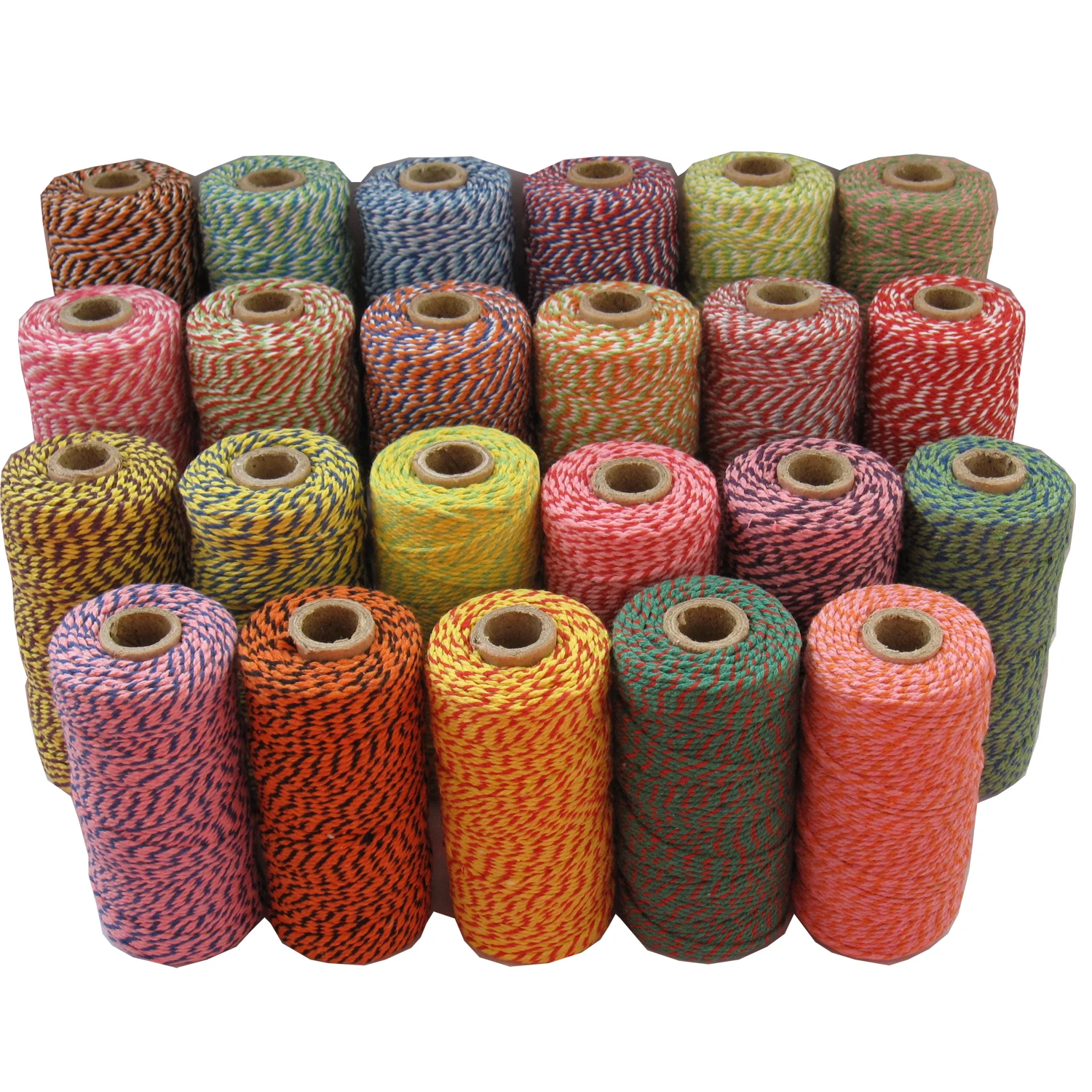 

55 color mixed Cotton Baker twine 110yards/spool for gift packing( 60pcs/lot) colorful twine