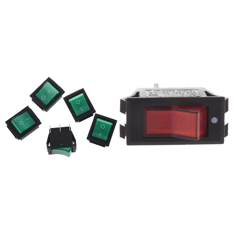 10 шт. X фонарь вкл/выкл клавишный переключатель для лодки SPST и 5X зеленый свет с