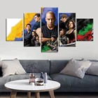 Настенная картина Форсаж, 5 панелей, холст с рисунком, для гостиной, украшение для дома