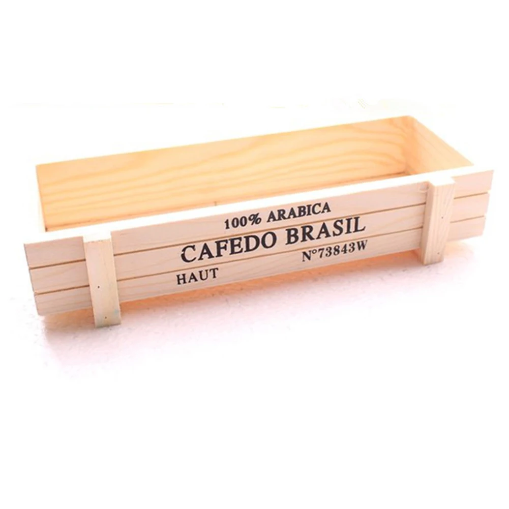 Деревянные кашпо коробка сад двор микро пейзаж цветок суккулент контейнер