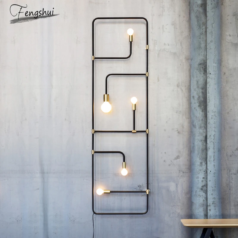 

Vintage Industrial Loft Wall Lights Simple Style Black Iron Pipe Wall Lamp Bar Dining Room Decorative Wall Sconce Lamparas Pared