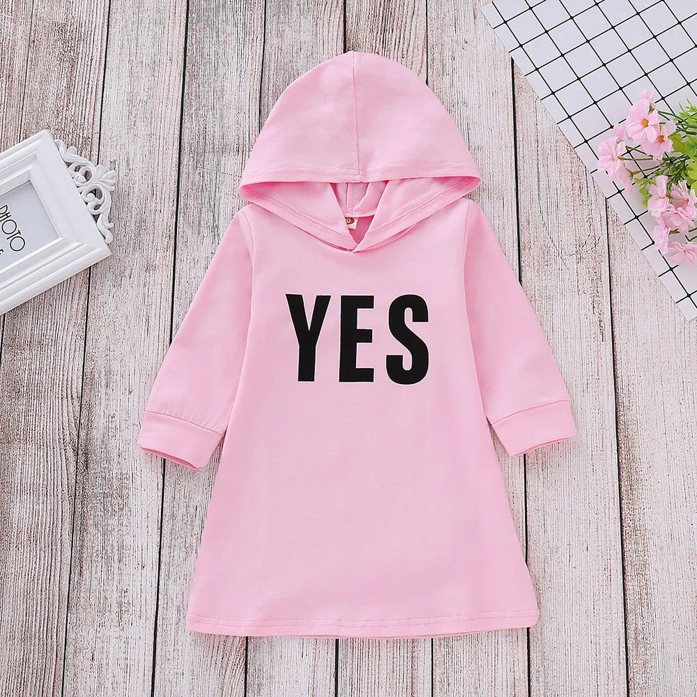 Модный свитер для девочек длинные толстовки с капюшоном и буквенным принтом
