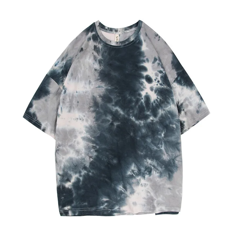 

Tie Dye Women's T Shirt Summer Short Sleeve Female T-shirts Casual Tee Tops O-neck Loose Ladies Girls Tshirt Harajuku men Tops