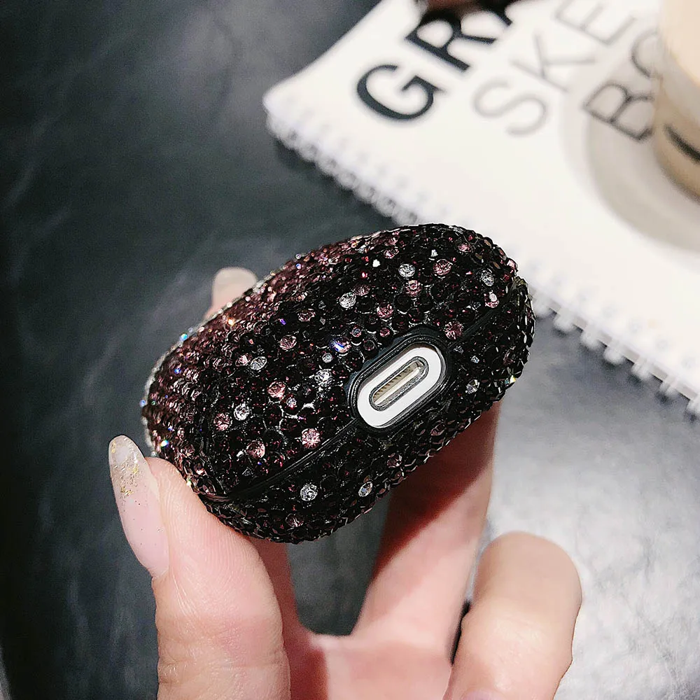 

Gradient Crystal Earphone Case For Apple Airpods Pro 2 1 AirPod Air Pods Cute Cases Hard Headphone Cover Bling Protective Shell