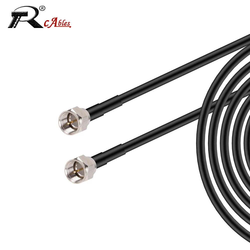 F Male to F Male Plug RG58 PIgtail 50ohm Coaxial Cable F Plug TV Antenna Adapter RF Coaxial Extension Cord RF Pigtail Jumper