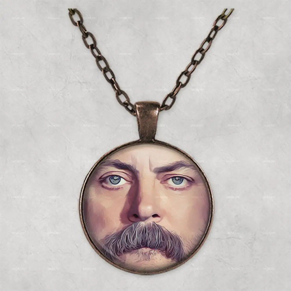 Рон Суонсон лицо персонализированные фото ожерелье ювелирные изделия с