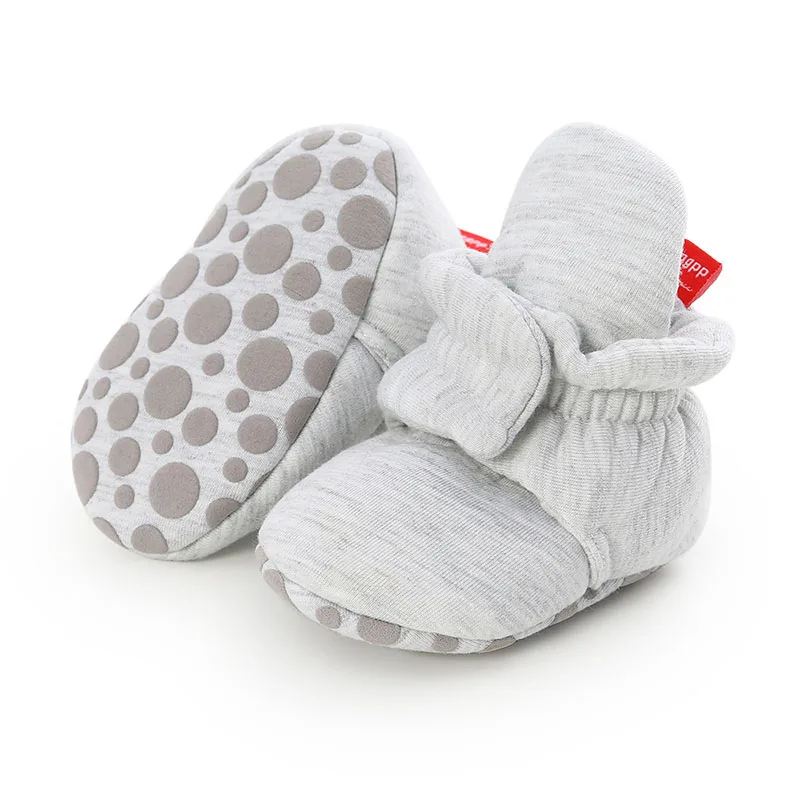 

Autumn and Winter New Toddler Cotton Shoes 0-18M Baby Boys and Girls Medium Tube Warm Shoes Infant Solid Color Soft Shoes