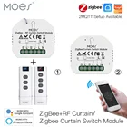 Moes ZigBee 3,0 умный переключатель для штор, моторизованные рулонные шторы, двигатель Tuya Smart Life Alexa Echo Google Home